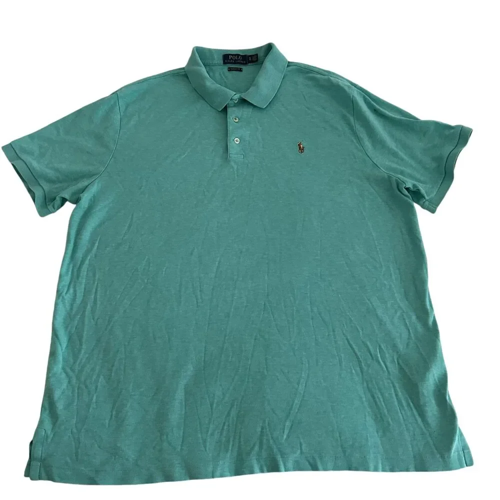 Polo by Ralph Lauren Polo Shirt Men's Size XL Green/Flesh Horse Classic Fit